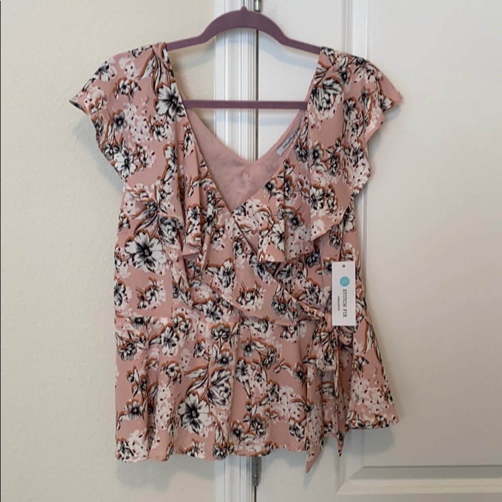 NWT Collective Concepts Wrap Blouse